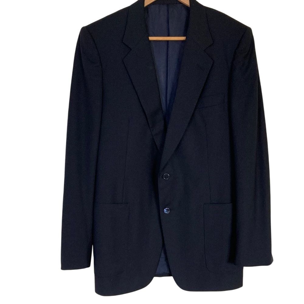 Belvest Wool‎ Cashmere Blazer Sport Coat Size 48R Navy Two Button Italy